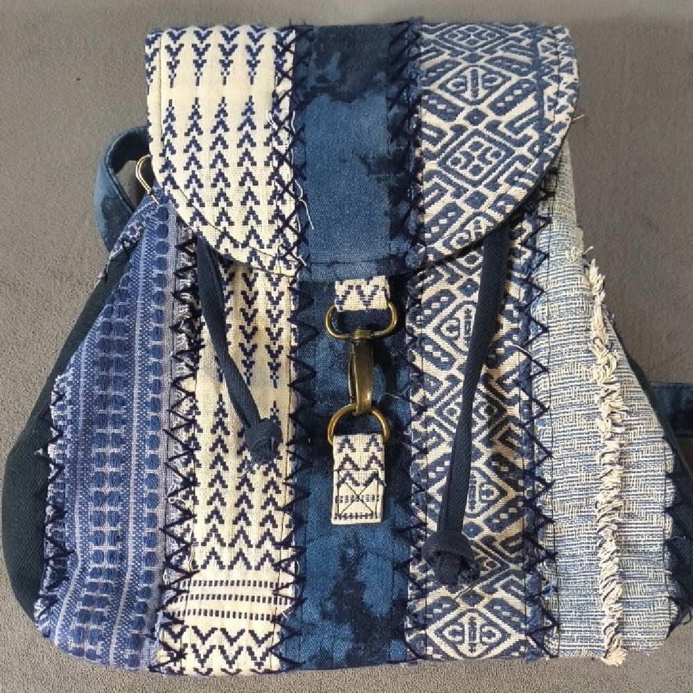 10 Items/$10 Patchwork Blue Backpack
